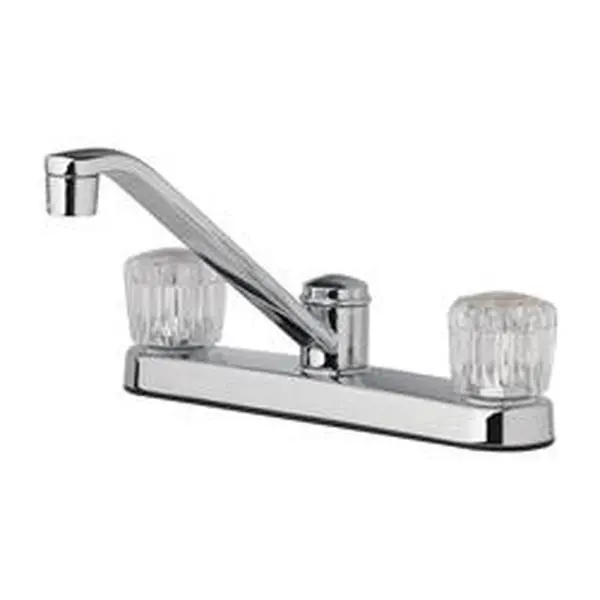 Oakbrook 4877353 One Handle Chrome Kitchen Faucet for Side Sprayer Included