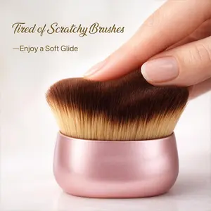 Makeup Blend & Blur Extra Large Body Brush for Self Tanner,Leg Makeup & Bronzer Self Tan Applicator, Powder, Foundation, Blusher, Bronzer，Massager for Face Gift box (Pink)
