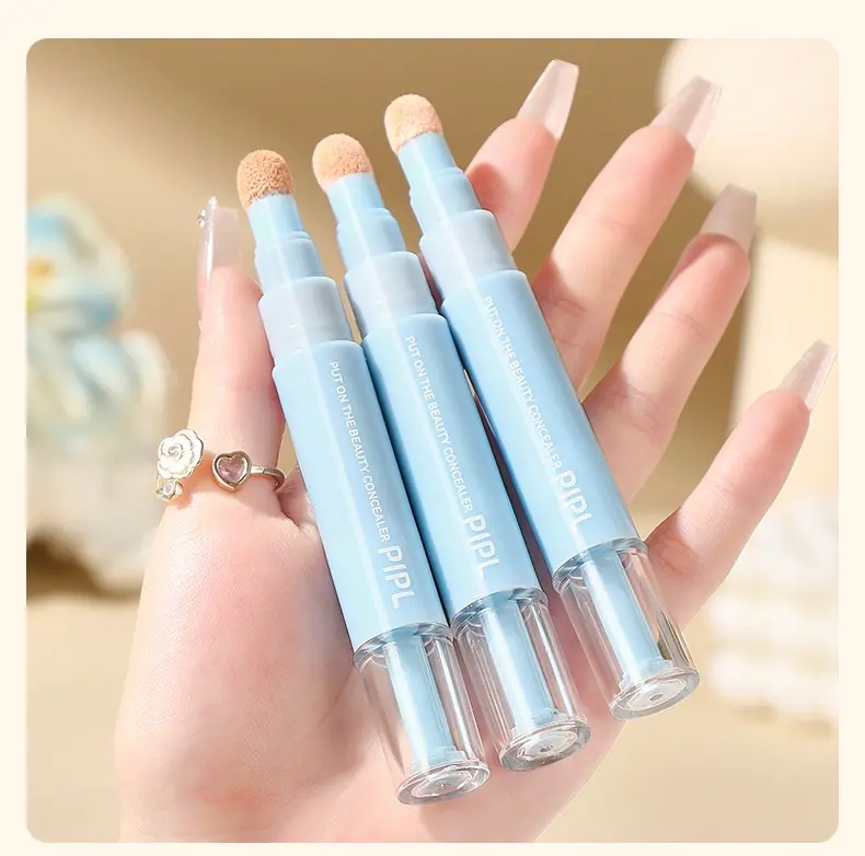 Korean Dual-Effect Concealer & Foundation Compact Stick, 24HR Long-Lasting High-Coverage Matte, Nourishing Lightweight Creaseless Blend Formula for Dark Circles & Blemishes, Daily Use Ideal Gift for Makeup Lovers, Acne, Makeup Routine, Hyaluronic Acid, Ev