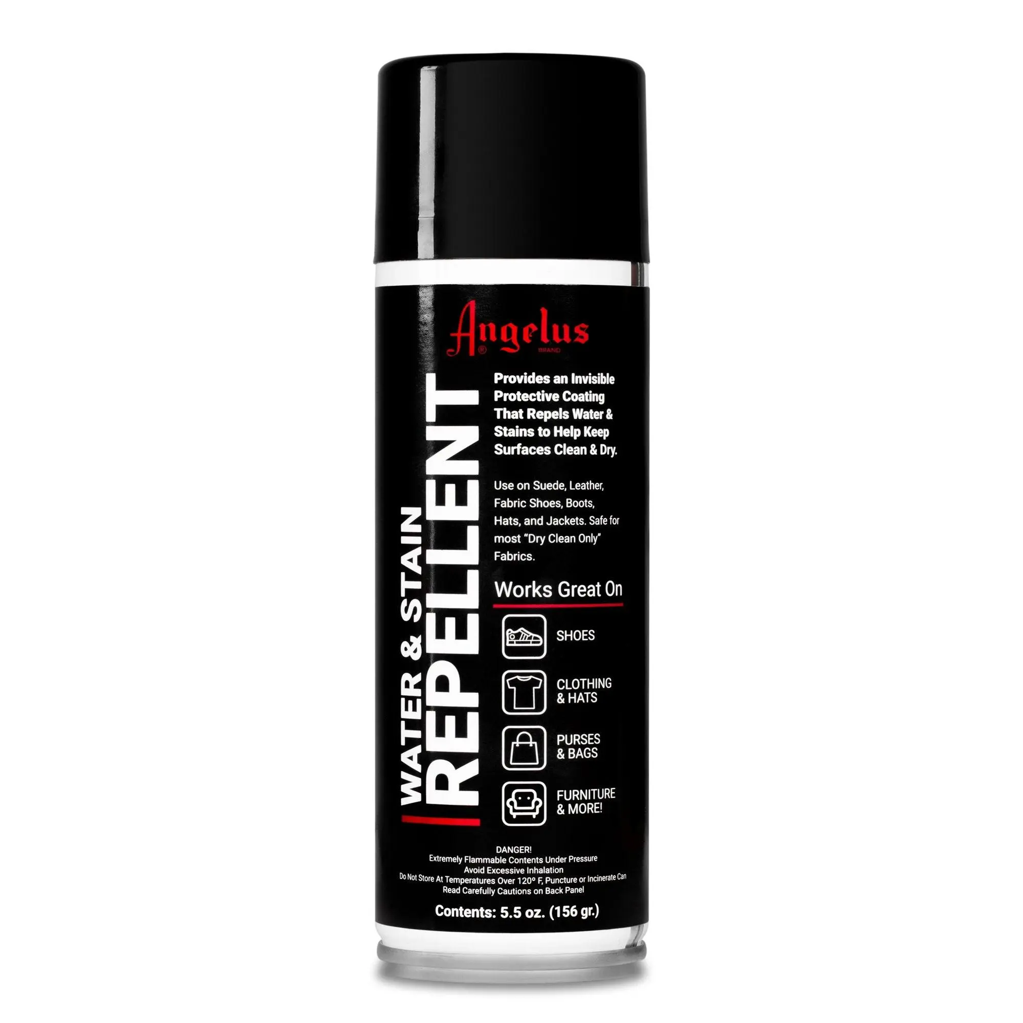 Angelus Water & Stain Repellent Spray – Waterproof Protection for Leather, Suede, Gore-Tex, and Fabric – Shoe & Sneaker Protector, Easy Aerosol Application (5.5 oz)