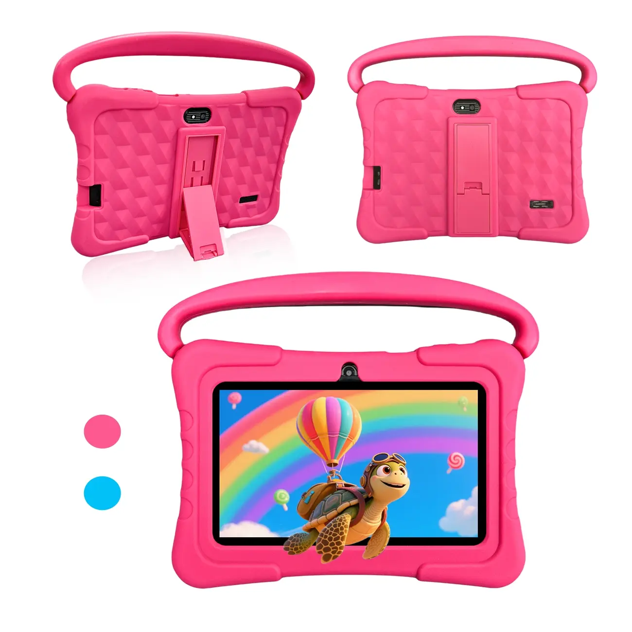 7 Inch Android Tablet, Touchscreen Tablet, Kids Tablet with Case, Shockproof Tablet, Parental Control Tablet, Learning & Entertainment Tablet, Educational Tablet for Kids, Gift for Kids, Android Tablet PC