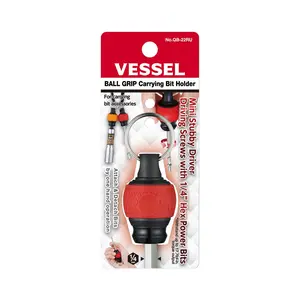 VESSEL (QB22RU) BALL GRIP Carrying Bit Holder (Red)