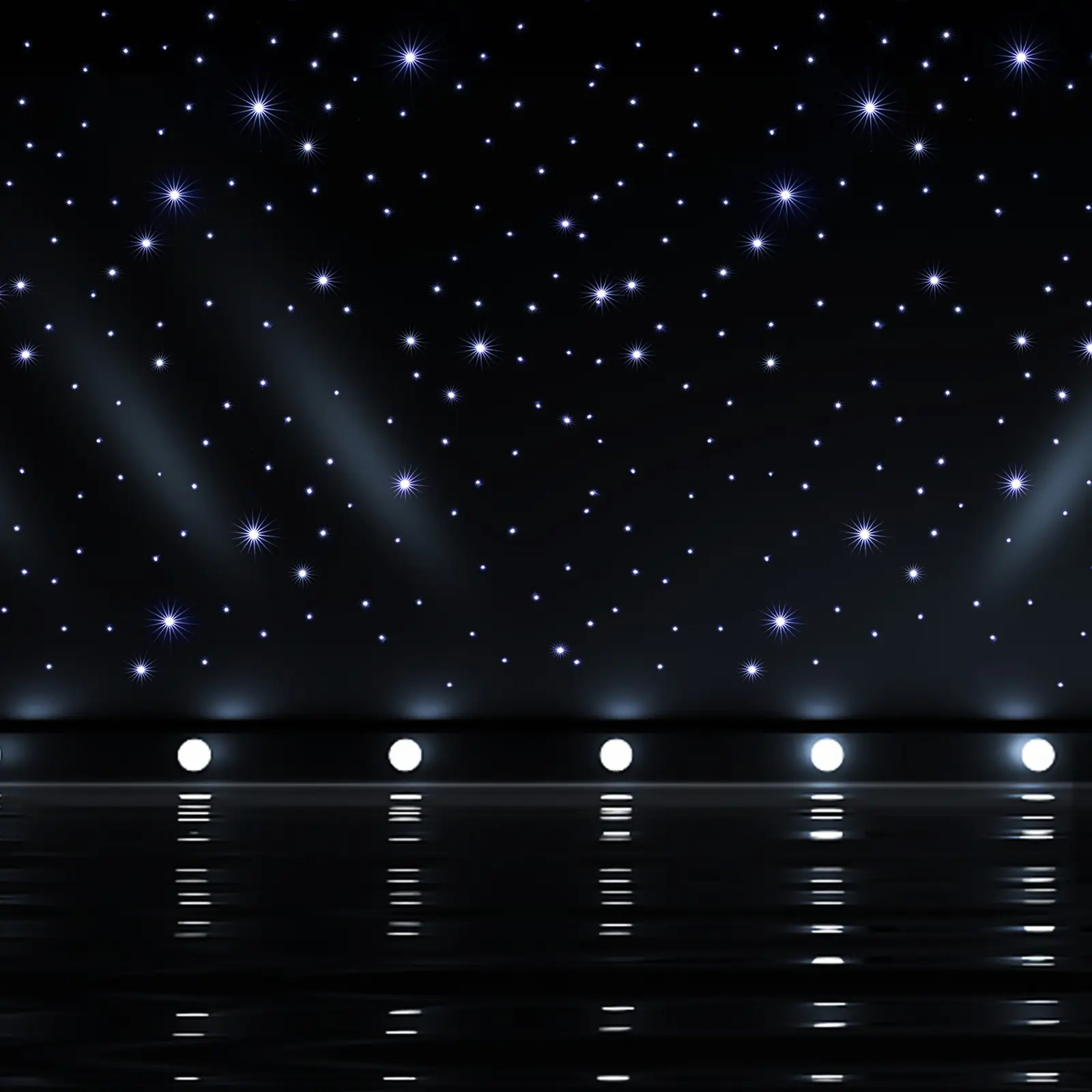 360 LED Foldable Stage Star Backdrop Curtain with Remote & DMX Control, Double-Layer Velvet Light Curtain for Stereo Vision Effect, Low Power 12W, for Wedding Party KTV Bar Photography Stage Decoration Father Son High School Graduation Gift