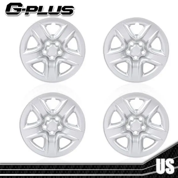 G-PLUS 4pcs Silver 17in Wheel Covers - Easy Install Hubcaps, Scratch Guard Replacement Skins, Upgrade Car's Appearance For 06-2012 Toyota RAV4