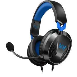 Over-Ear Headphones, Pc Gaming Headset with 3.5mm Audio Plug and Microphone, Compatible with Ps5, Ps4, PC, Smartphones, Tablets, Wireless 2.4GHz 5.3, Ideal for Gamers, Multiplatform Gaming Headset