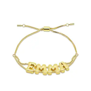 Personalized bubble name bracelet