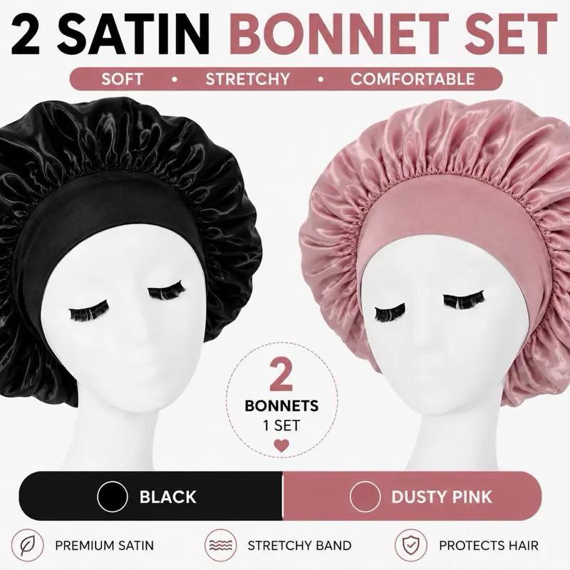 Bonnet Set – Soft Stretchy Hair Bonnet