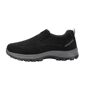 【Father's Day】Fittington Men's StriderX Outdoor Slip-On V1 Durable Synthetic Leather Rubber Sole for Casual Walking and Running Outdoorfun Athletic Shoes Mesh Shoes