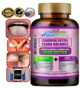 (1 Pack)Candida Cleanse Detox Support Highest Potency Yeast Infection Support 100 cap Dietary Healthcare Supplement Dietary Supplements