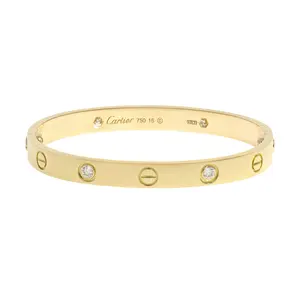 Pre-owned Cartier Love Bracelet Size 16