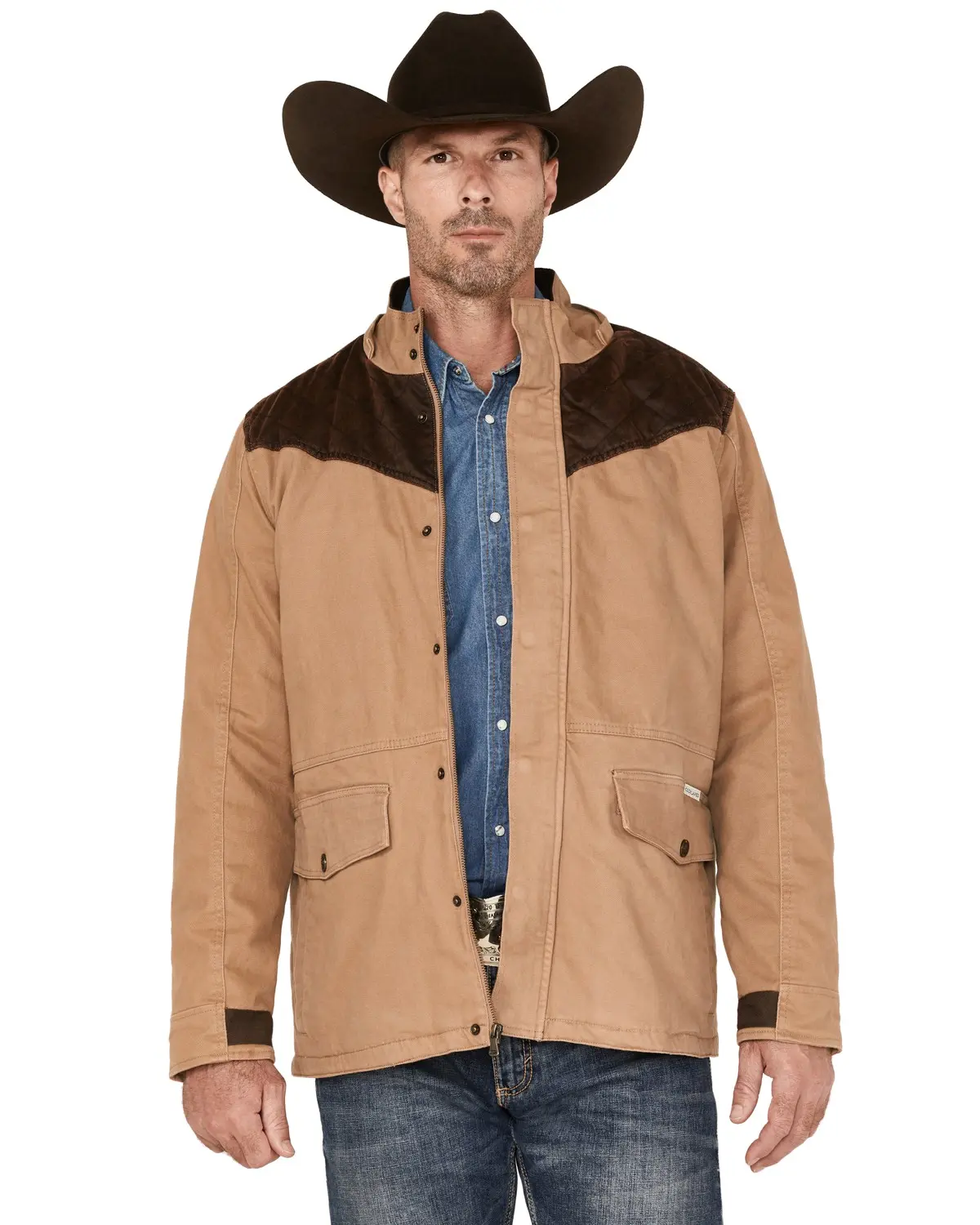 Cody James Men's Men'S Olton Utility Canvas Rancher Hooded Jacket - Cjfa22o22-Bge