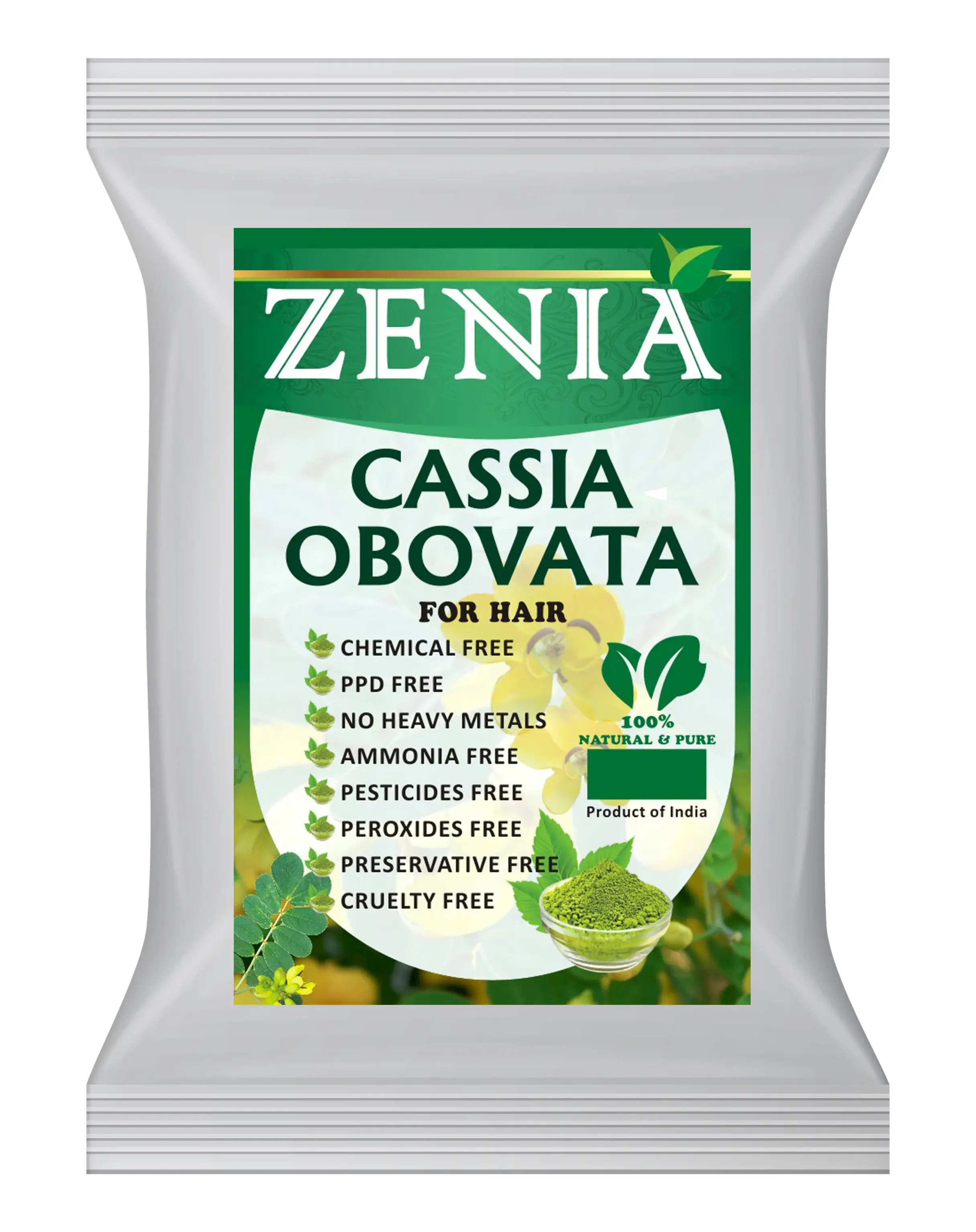 Cassia Obovata Neutral Henna Powder by Zenia 100g Cassia Obovata Neutral Henna Powder by Zenia 100g