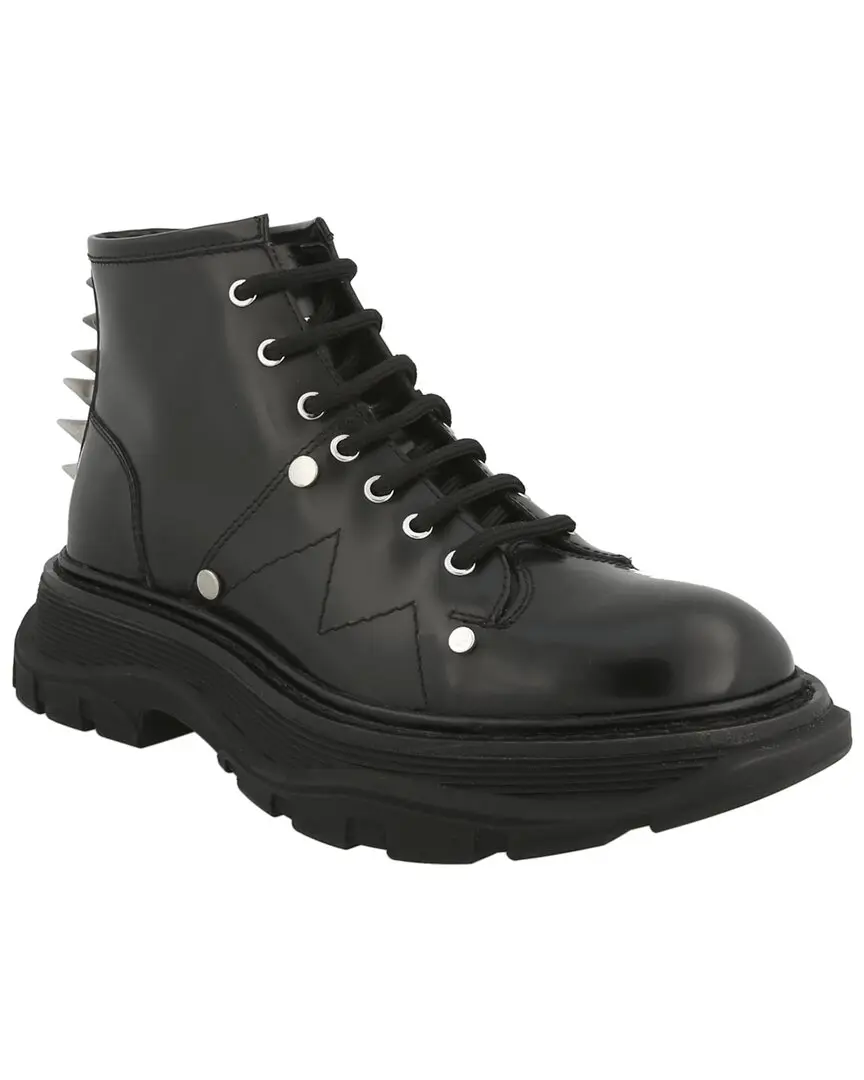 Alexander McQueen Tread Slick Leather Boot