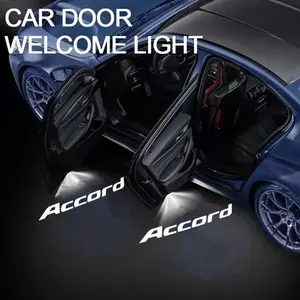 Led Car Door Ghost Light Emblem Logo Laser Projector Welcome Lamps 2pcs For Honda New Accord 2014 2015 2016-2024 Car Accessories Led Car Lights