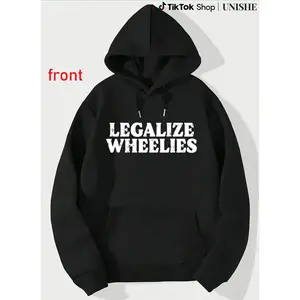 Stylish Legalize Wheelies Motorcycle Hoodie with Long Sleeves for Daily Wear