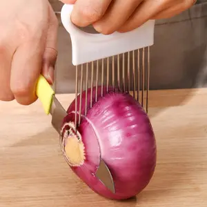 Multifunctional Stainless Steel Onion Slicer and Bone Remover, Ergonomic Full Grip Handle, Kitchen Utensils, Ideal for Vegetables, Potatoes, Tomatoes, Lemons