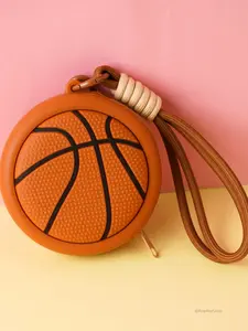 Creative Sports Series Silicone Coin Purse - Mini Wallet, Bag Charms, Cartoon Doll Keychain, Cute Portable Accessory for Daily Bag & Backpack Decoration