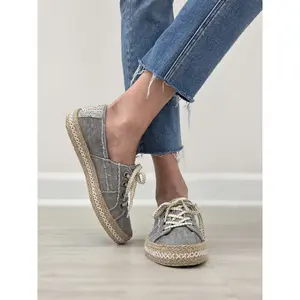 Blowfish Malibu Buenos Slip-On Tennis Shoes in Fog Grey