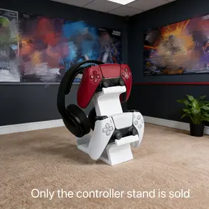 PS5, Xbox controller bracket & earphone holder, gamepad + earphone storage bracket, gamepad storage, Console Controller Accessories, durable plastic, space-saving, simple white and black, high-quality plastic