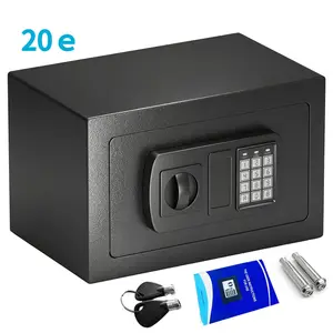 Digital Lock Safe - Anti-Theft Electronic Password Cash Box with Lock, Small Security Storage for Cash Keys, Money Savings Box for Home Office (Batteries Not Included)