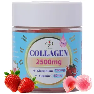 Collagen 2500mg with Glutathione 200mg & Vitamin C 80mg,Two-tone gummies, Sugar Free, Natural Flavored,Skin Health