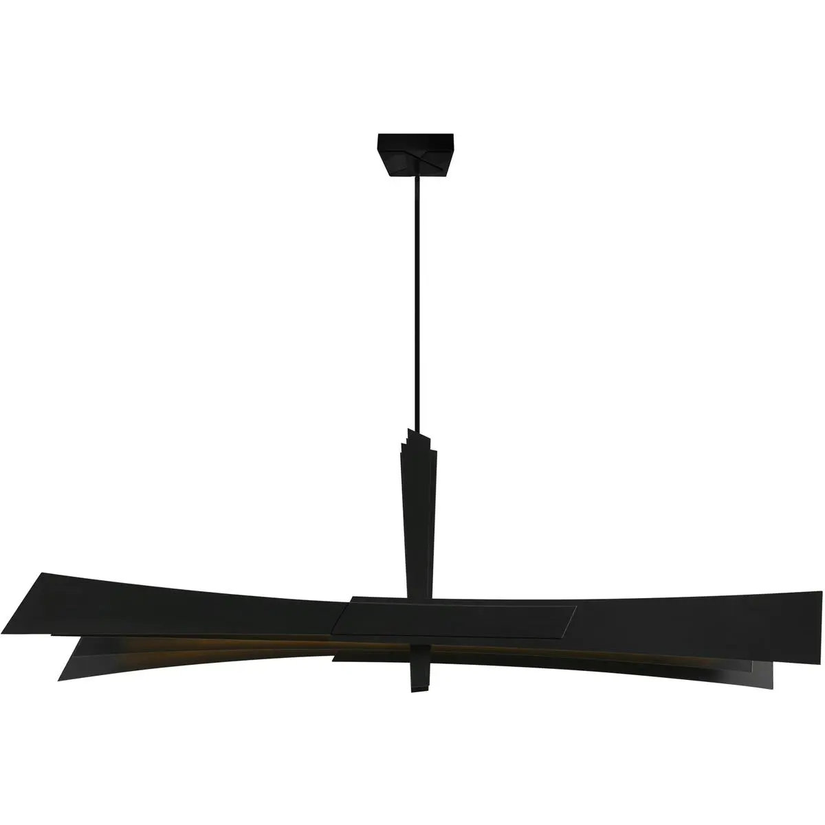 CWI Lighting Solara LED 72 inch Black Chandelier Ceiling Light 1717P72-101