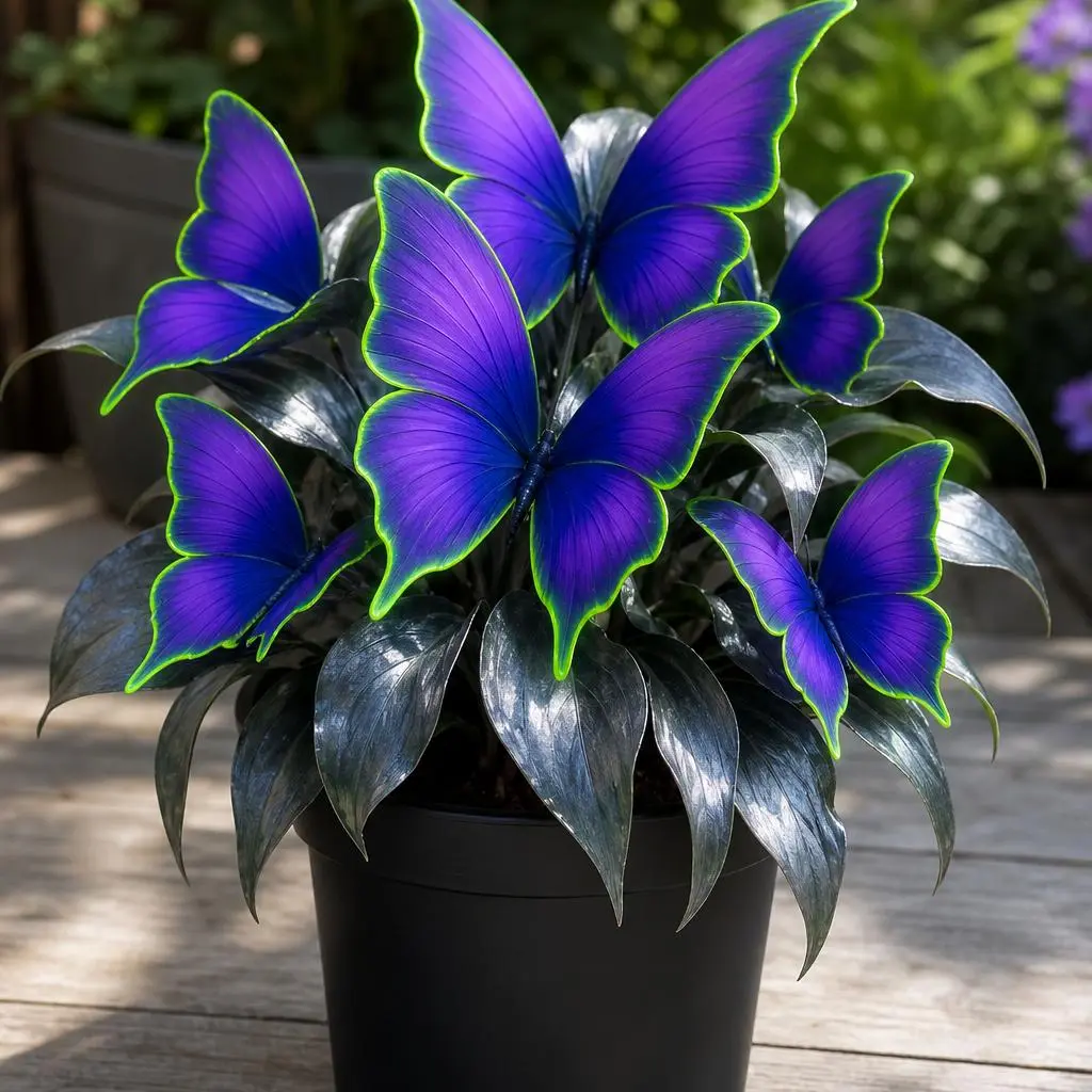 Neon Purple Butterfly Hosta Seeds 1000+ for a Magical Viral Garden Display