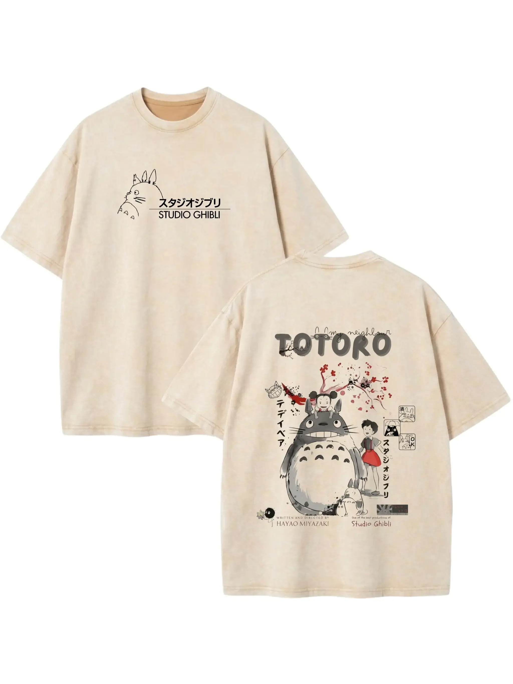Unisex Vintage Washed Graphic T-Shirt, Heavyweight 100% Cotton Oversized Boxy Fit Tee, Cozy Short Sleeve Retro Anime Streetwear for Men & Women,men's t shirts,humorous tshirt men,everyday tshirt,,good graphic tees,book merch, graphic t shirt deals Menswea