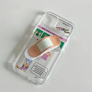 1pcs Creative U-Shaped Slide-Out Phone Stand with Horizontal Back Clip Holder, Sticky Extension Grip Handle for Easy Viewing & Use, Universal Smartphone Holder, Stable Phone Holders, Phone Holder Design