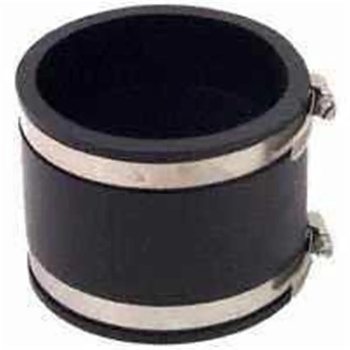 Fernco P1056-33 Flexible Coupling, 3 x 3 in Pipe Connector for Cast Iron or Plastic Pipes, with Series 300 Stainless Steel Clamps (Boating Water Sports Accessory), Pipe Connectors