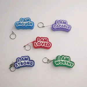 Self-Affirmation Fidget Clicker Keychains (3D Printed)