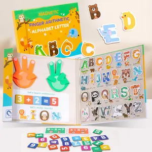 Magnetic Sticker Cognitive Education Toy, Abc Spelling Game for Toddlers, Early Educational Numbers & Alphabet Learning Toys