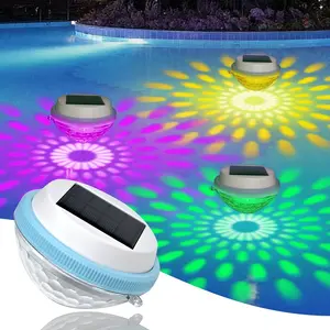 2PCS Solar Floating Pool Light Outdoor Lamps Powered Lamp Rechargeable Led Floats Swimming Decoration Party Lighting Christmas Lights