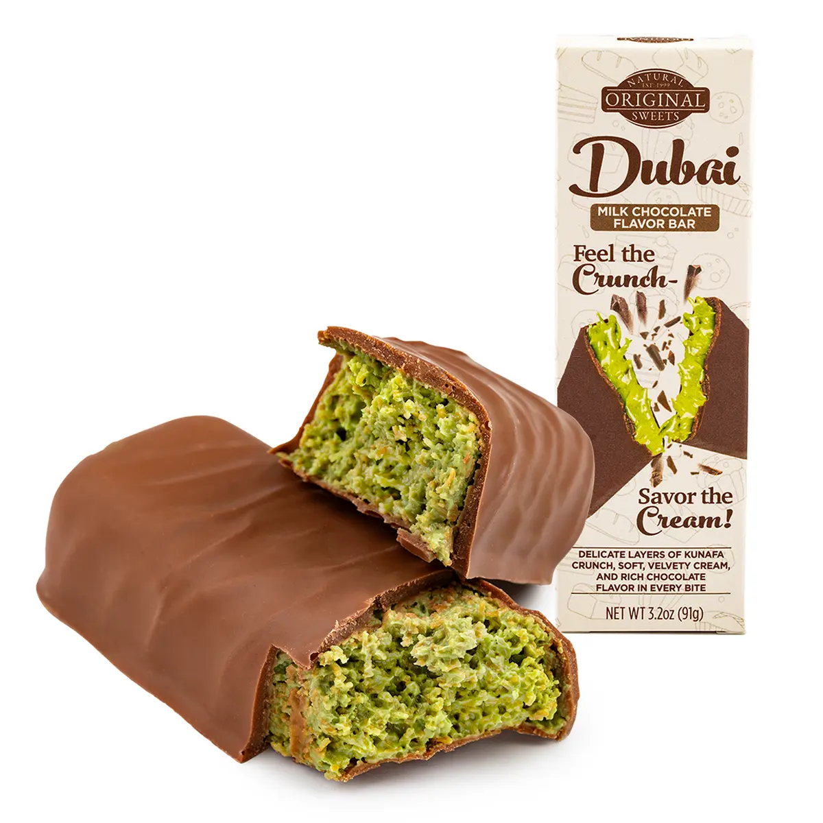 Dubai Chocolate Bar & Minis Milk & Dark Chocolate 3.2oz Original Natural Sweets Feel the Crunch Savor the Cream Delicate Layers of Kunafa Dubai Chocolate Bar & Minis Milk & Dark Chocolate 3.2oz Original Natural Sweets Feel the Crunch Savor the Cream Delicate Layers of Kunafa