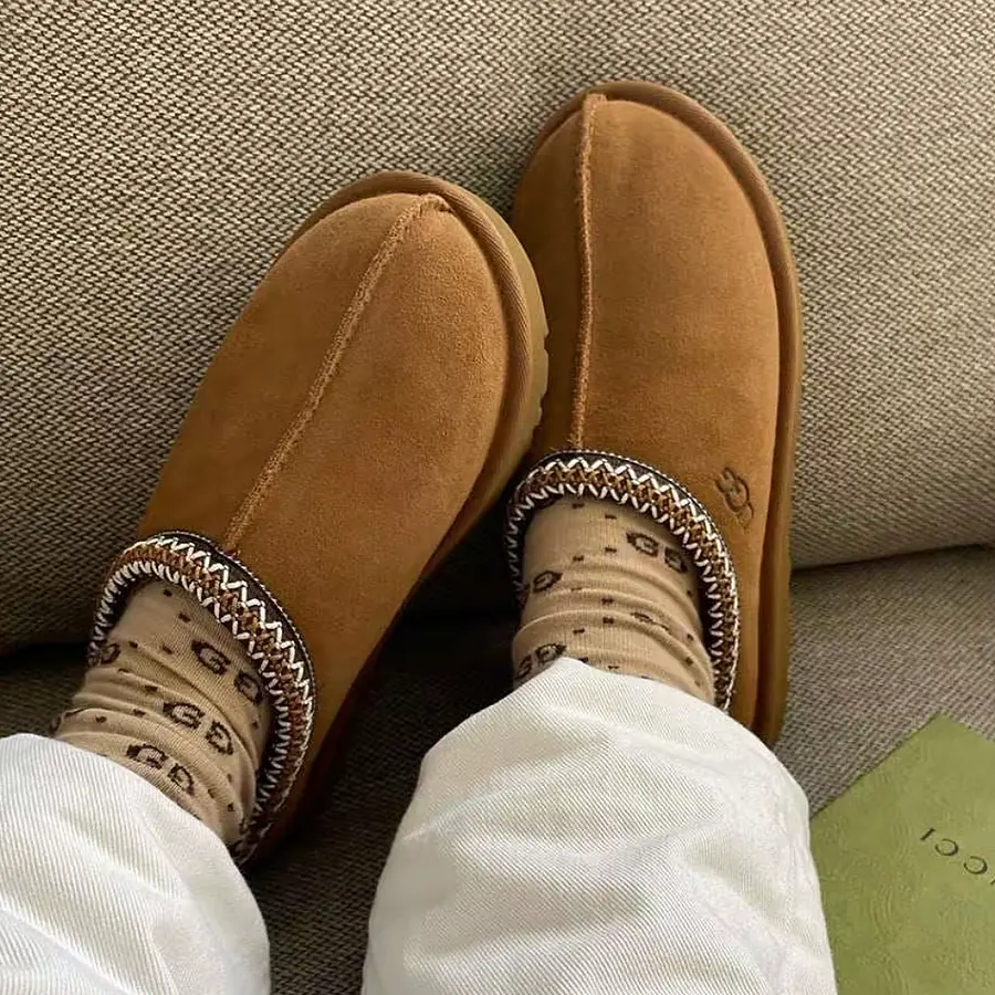 UGG Women's Tasman II Low-Profile Slip-On Solid Fuzzy Fashionable Walking Slippers - Slide, Indoor Home Slip-Ons Slippers for Casual Use,outdoorfun