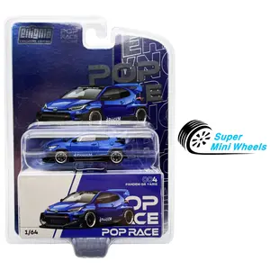 Pop Race 1:64 Toyota Pandem GR Yaris Blue #004 Enigma Edition