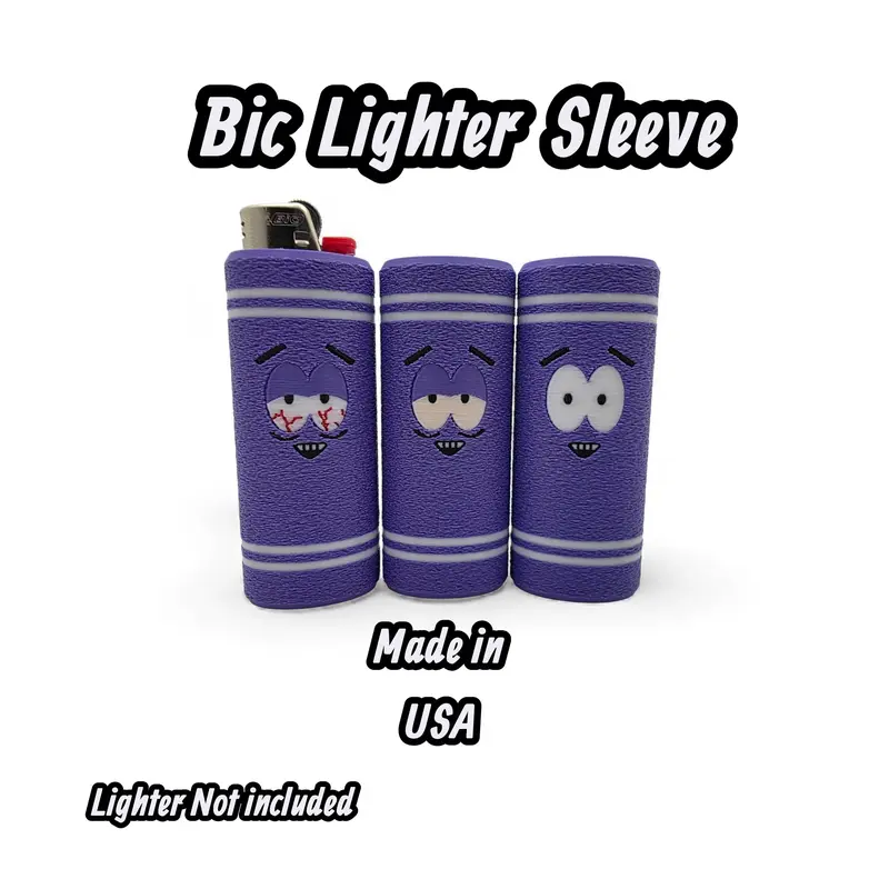 Towelie Bic Lighter Sleeve - Durable Material with Iconic Towelie Design - Lightweight & Fun Accessory for Fans and Lighters - Gift - Towelie Lighter Holder