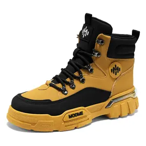 Women's Fashion Contrast Color Work Boots Slip-ResistantLightweight Durable Versatile Outdoor Shoes for UrbanAdventures, Hiking & Daily Streetwear