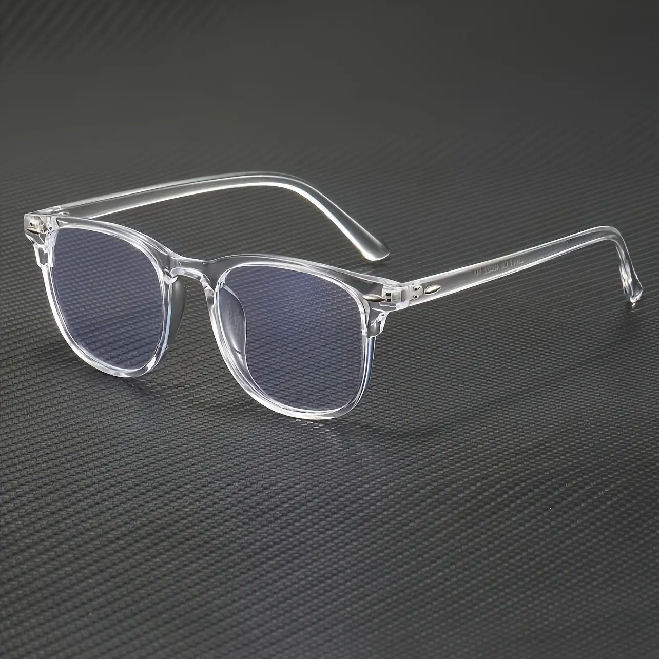 Unisex Full-Rim Lightweight Durable Glasses - Plastic (PC) Frames, Transparent Lenses, Simple Look for Adult Computer & Gaming Use
