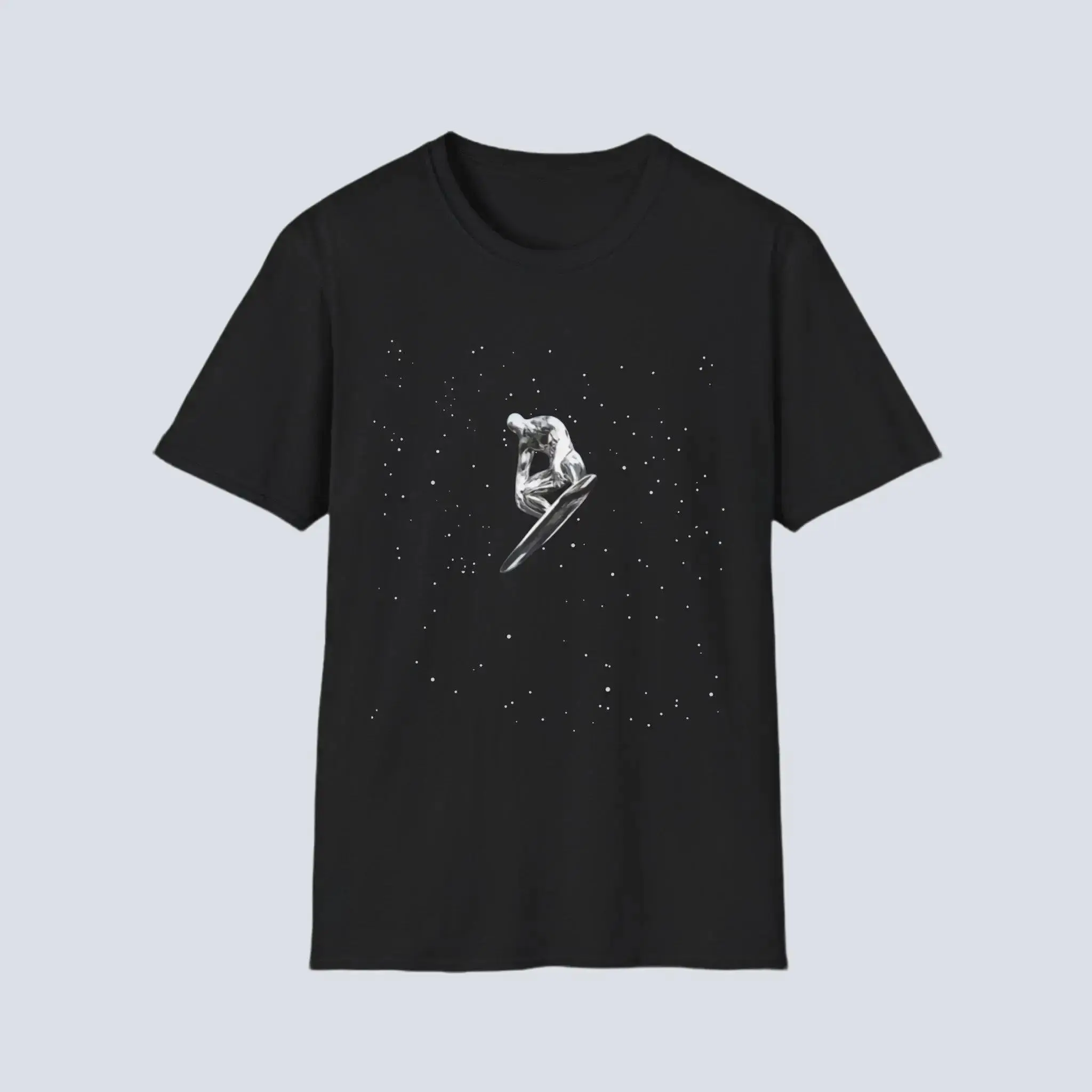Silver Surfer Hero Unisex T-Shirt, Avenger Fantastic Four Space Gift Tee, Loneliest man in the galaxy