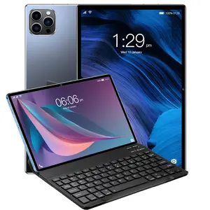 10.1-inch full-screen Android tablet, supporting 5G LTE SIM card, complete accessory kit (keyboard, mouse, stylus case), long-lasting battery, suitable for work and study, compatible with touch pen tablet of Netflix.