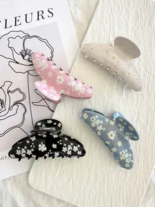 Dainty Daisy Print 4" Hair Clip, Hair Claw, Hair Accessory