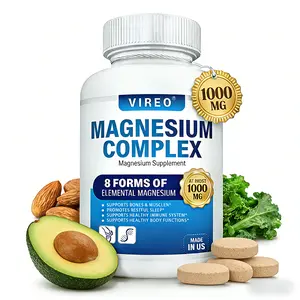 【New model】Magnesium Complex 8Essential Supplement 1000mg - Supports Bones MusclesRestful Sleep & Healthy Body Function, Tablets promoteabsorption