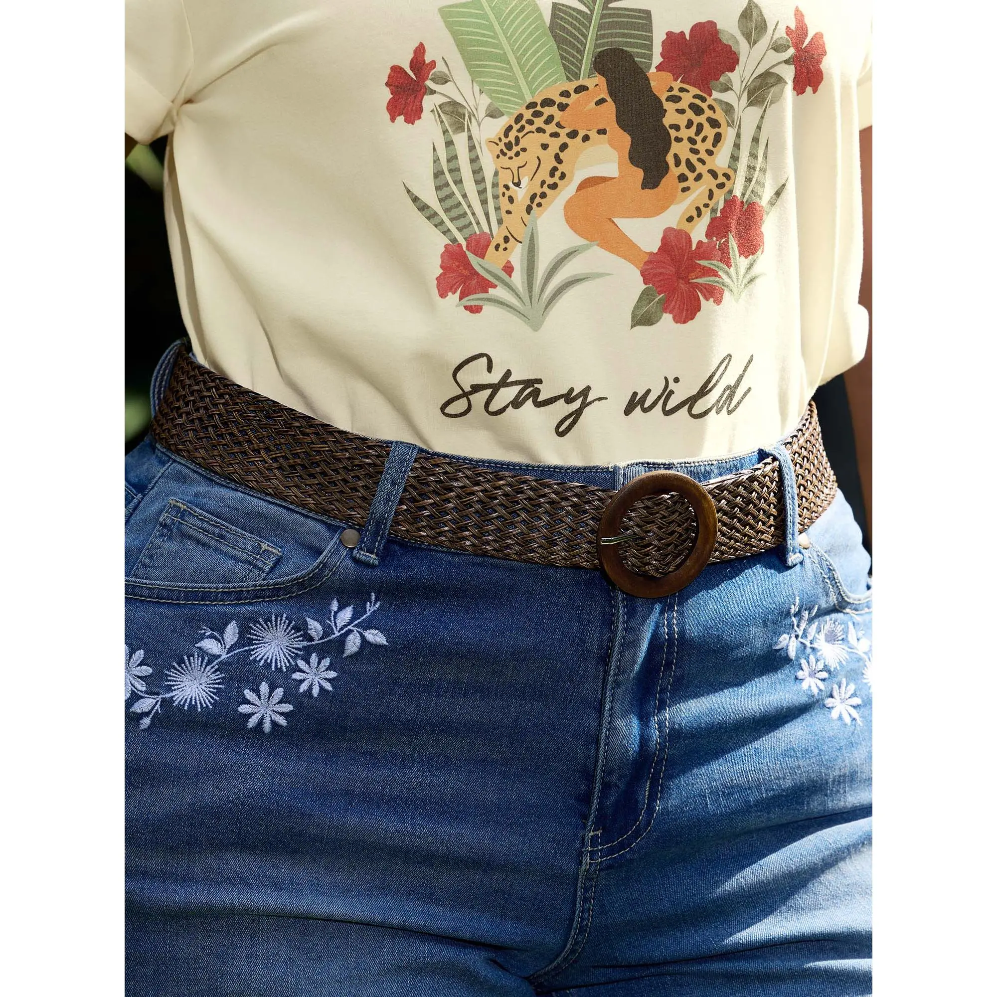 BloomChic Waist Accessory, Female Bohemian Textured Summer Fashion with a Wooden Buckle, available in sizes m-6x, Fabric Composition, Woven Straw, Deals, Belts, Spotlight, Plus Size Fits, Textured Weave, Adults, Round Wooden, Wide Woven, Plus Size Fashion