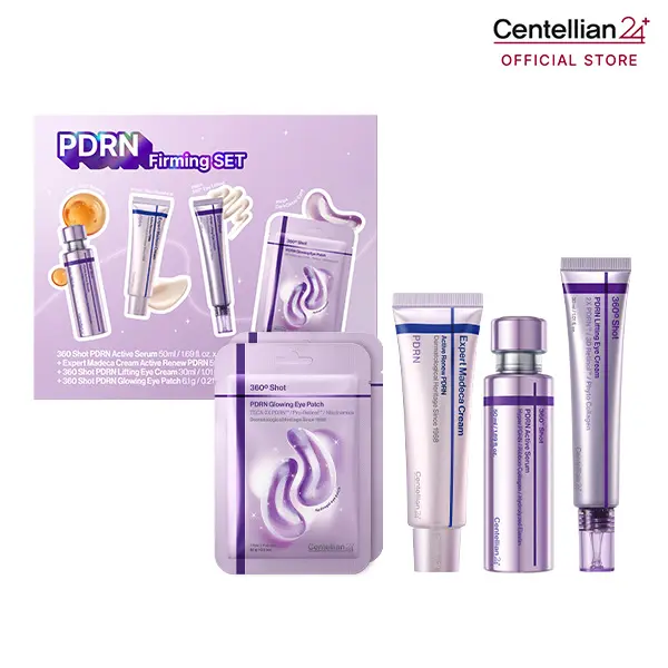 [TikTok Exclusive] [Centellian24] Pharmacy PDRN Firming Set | 360° Shot PDRN Serum + Expert Madeca Cream Active Renew PDRN + 360° Shot PDRN Eye Cream + 360° Shot PDRN Eye Patch | Professional Korean Glass Skin Routine | Korean Skincare