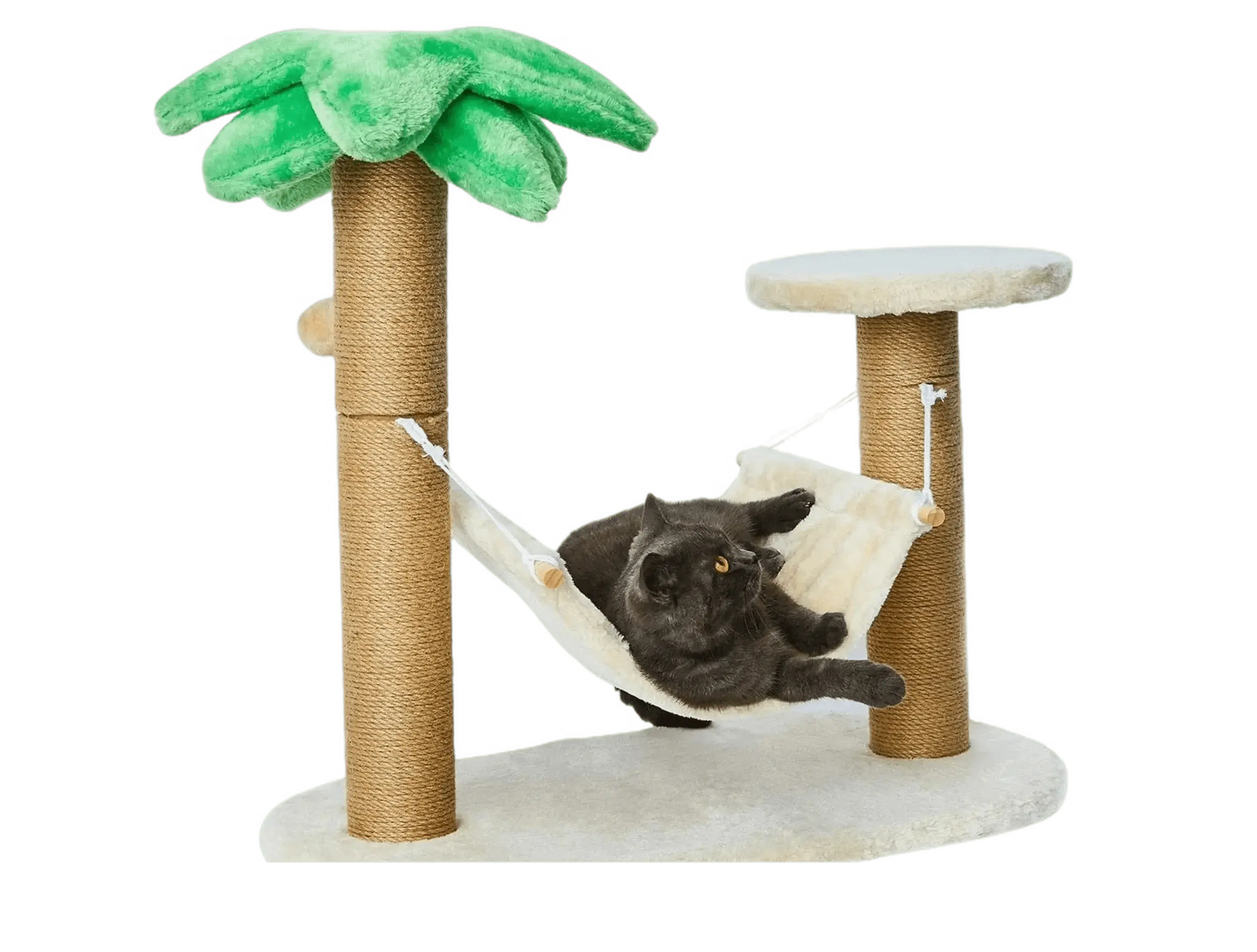 🐱 Tropical Escape Cat Hammock & Scratch Post 🌴