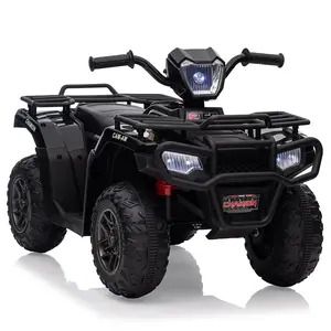 GARVEE 12V Toddler Battery-Powered ATV Ride-On Toy, Durable Vehicle with Adjustable High-Low Speeds, LED Lighting, Built-In Music, USB Connectivity, Red Design & Safety Features for Kids’ Adventure Playtime