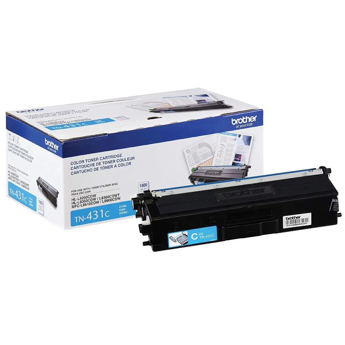 Brother TN431 Standard High Yield Toner Cartridge, Cyan, Up to 1800 Pages