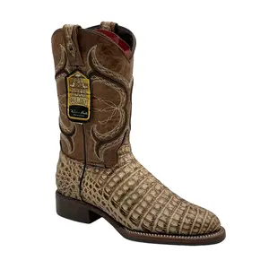 Caiman Belly Antique Round Toe