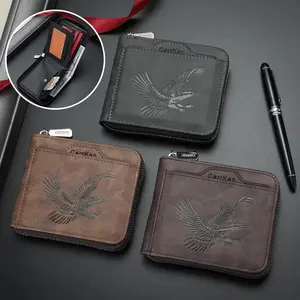 2026Men's Vintage Embossed Short Wallet Business Multi Card Slot Wallet Casual Wallet for Work Daily Use Business Fashion Wallet
